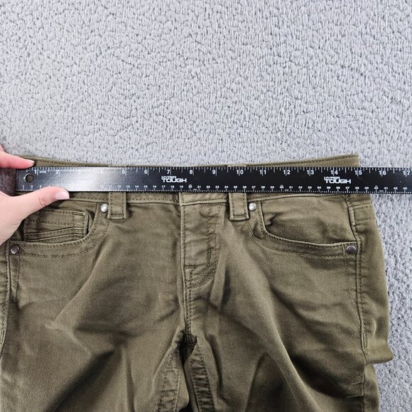 Miss‎ Me Jeans Womens 28 (30x30) Green Low Rise Skinny Embroidered Zip Pocket - Picture 8 of 16